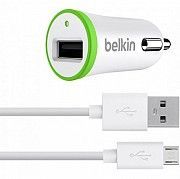 Автомобильное зарядное устройство Belkin F8J051 USB Micro USB 12V - 2.1А белый Киев