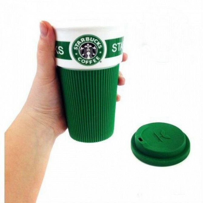 Чашка керамическая кружка Starbucks Зелёная Київ - изображение 1
