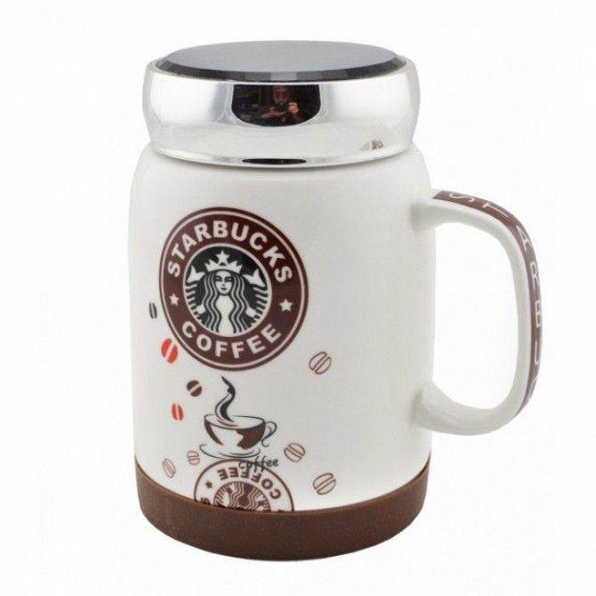 Чашка керамическая Starbucks SH 025-1 Коричневая Киев - изображение 1