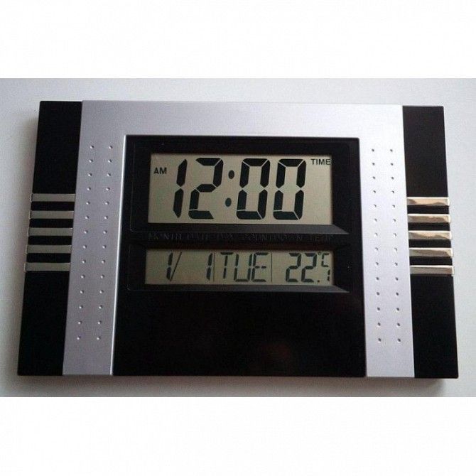 Настольные электронные Led Clock KK 5850 большие Чёрные Київ - изображение 1