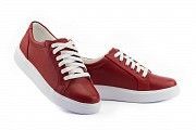 Женские кеды кожаные весна/осень красные Yuves 591 Red Leather Мелитополь
