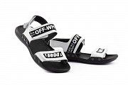 Детские босоножки кожаные летние белые-черные CrosSAV Boy 222 White Мелитополь