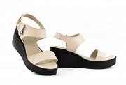 Женские босоножки кожаные летние бежевые Slaturi Lviv Beige 512 Мелитополь