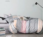 ✔✔Постельное белье Эмили, полоски светло серые и розовые Размер Кроватка Размер Евро Днепр