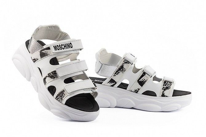 Женские босоножки кожаные летние белые Best Vak Moschino Л 67-06 White Мелитополь - изображение 1