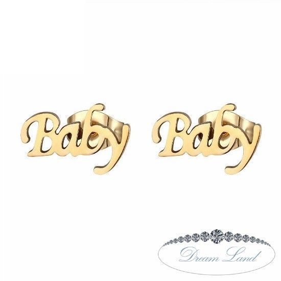 Серьги с нержавеющей медицинськои стали с позолотой "Baby" Червоноград - изображение 1