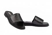 Женские шлепанцы кожаные летние черные Mkrafvt Fashion Ш-5 Мелитополь