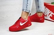 Женские кроссовки красные Air Force 1 8098 Мелитополь