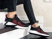 Женские кроссовки красные с черным и белым 9353 Мелитополь