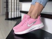 Женские кроссовки розовые с белым Flyknit Lunar 9398 Мелитополь