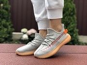 Женские кроссовки светло серые с персиковым Boost 9423 Мелитополь