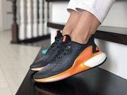 Женские кроссовки черные с оранжевым Alphaboost 9380 Мелитополь
