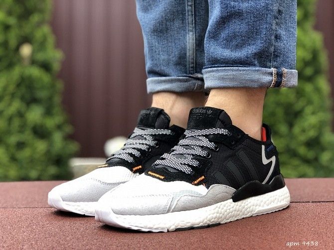 Мужские кроссовки белые с черным Boost 3M 9438 Мелитополь - изображение 1