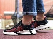 Мужские кроссовки красные с черным и белым 9344 Мелитополь