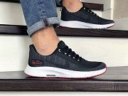 Мужские кроссовки серые с белым и красным Run Utility 9337 Мелитополь