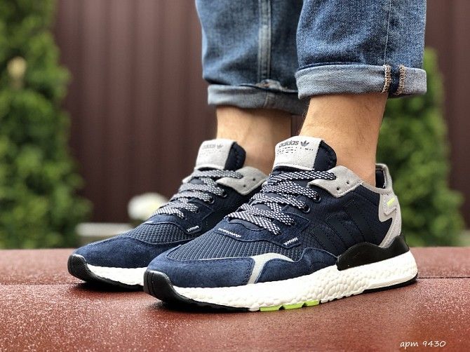 Мужские кроссовки темно синие с белым Boost 3M 9430 Мелитополь - изображение 1