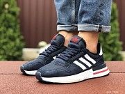 Мужские кроссовки темно синие с белым Zx 500 Rm 9364 Мелитополь
