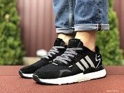 Мужские кроссовки черные с белым Boost 3M 9429 Мелитополь