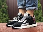 Мужские кроссовки черные с белым и серым Boost 3M 9431 Мелитополь