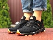 Мужские кроссовки черные с оранжевым Marathon 9460 Мелитополь