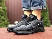 Мужские кроссовки черные с серым Flyknit Lunar 9390 Мелитополь