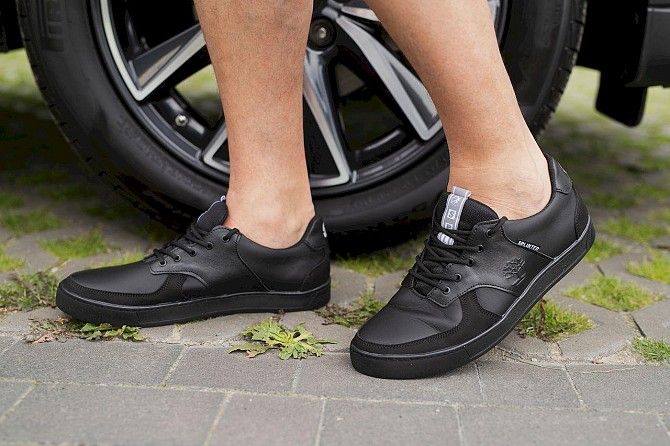 Мужские кеды кожаные весна/осень черные Splinter SPL 1620 Мелитополь - изображение 1