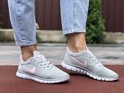 Женские кроссовки светло серые с розовым Run 9540 Мелитополь