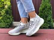 Женские кроссовки серые с белым Boost 9515 Мелитополь