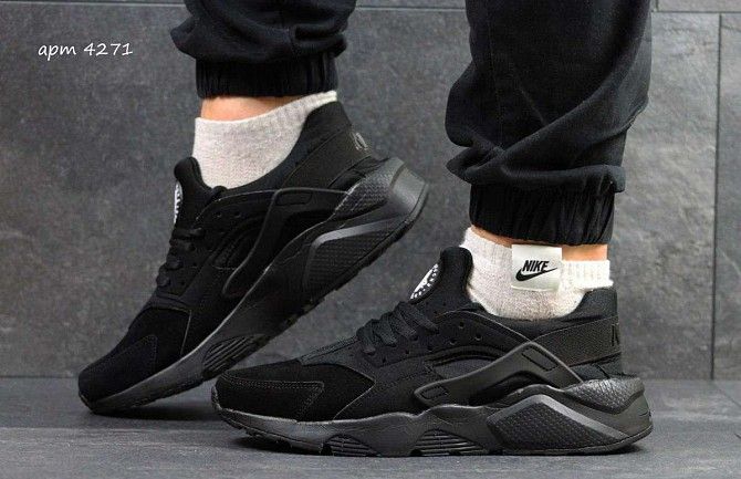 Кроссовки мужские Nike Huarache черные 4271 Мелитополь - изображение 1