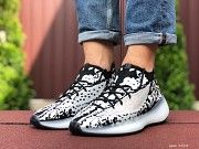Мужские кроссовки черные с белым Boost 9513 Мелитополь