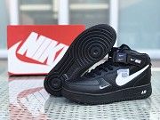 Мужские кроссовки черные с белым Air Force 1 8305 Мелитополь