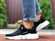 Мужские кроссовки черные с белым Running 9577 Мелитополь