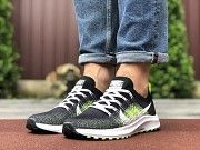 Мужские кроссовки черные с салатовым Zoom 9580 Мелитополь