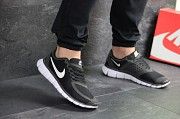 Мужские кроссовки черные с серым и белым Nike Free Run 5.0 7672 Мелитополь