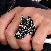 Кольцо с головой дракона для байкеров, рокеров панков Днепр
