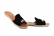 Женские шлепанцы замшевые летние черные Mkrafvt Fashion Ш-43 Мелитополь