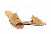 Женские шлепанцы замшевые летние бежевые Mkrafvt Fashion Ш-43 Мелитополь