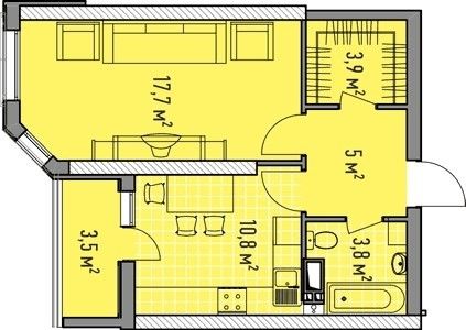 Продам СВОЮ 1 комн квартиру в ЖК «Элегия парк» ул.Генуэзская 42000 $ Одесса - изображение 1