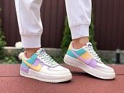 Женские кроссовки бежевые с мятным и фиолетовым Shadow 9474 Мелитополь