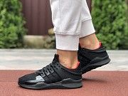 Женские кроссовки черные с красным 9608 Мелитополь