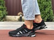 Женские кроссовки черные с красным Marathon 9655 Мелитополь