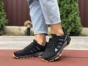 Женские кроссовки черные с оранжевым Marathon 9660 Мелитополь