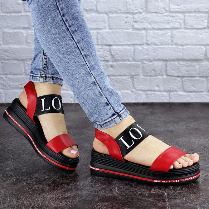 Женские сандалии Fashion Luna 1864 38 размер 24,5 см Красный Житомир - изображение 1