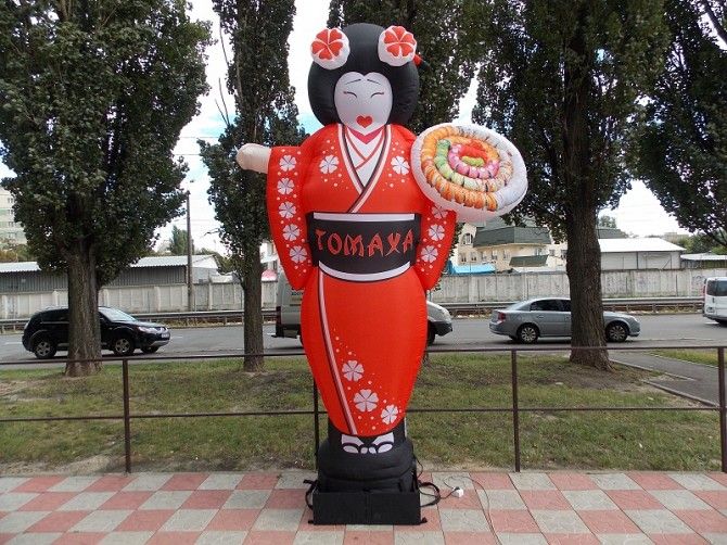 Надувная японка зазывала для суши баров Київ - изображение 1