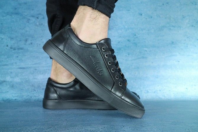 Мужские кеды кожаные весна/осень черные Yuves 590 black edition Мелитополь - изображение 1