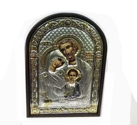 ​​Греческая икона Святое семейство с серебром и позолотой Київ - изображение 1