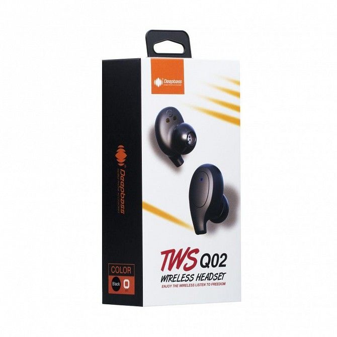 Блютуз стерео гарнитура DeepBass Tws Q02 SKL11-233307 Киев - изображение 1