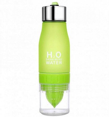 Бутылка для воды и напитков H2O Water Bottle с соковыжималкой 650 мл зеленая SKL11-187053 Киев - изображение 1