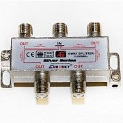 Разветвитель Eurosky Splitter 4-WAY 5-2500MHZ с проходом питания, корпус металлический SKL31-150779 Киев