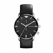 Чоловічий годинник Emporio Armani AR0397 Black Leather SKL35-189126 Київ
